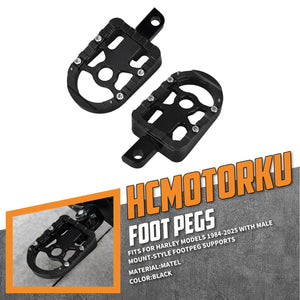 Footboards Footpegs Black For Harley Touring Street Glide Road Glide | HCmotorku