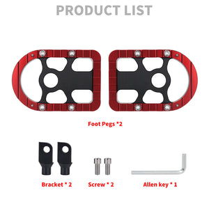 Rear Footboards Footpegs Red For Harley Touring Street Glide Road Glide | HCmotorku
