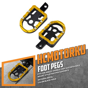 Footboards Footpegs Yellow For Harley Touring Street Glide Road Glide | HCmotorku
