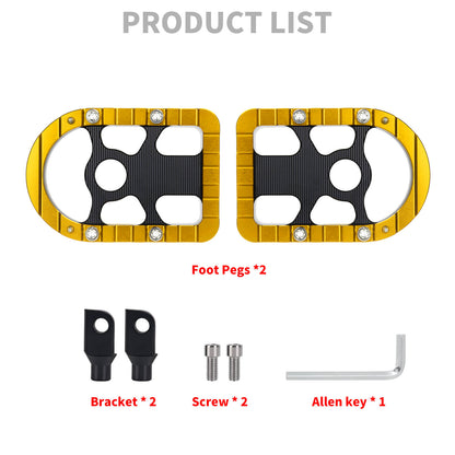 Footboards Footpegs Yellow For Harley Touring Street Glide Road Glide | HCmotorku
