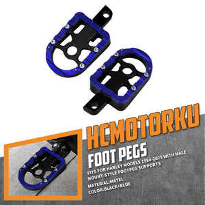 Footboards Footpegs Blue For Harley Touring Street Glide Road Glide | HCmotorku