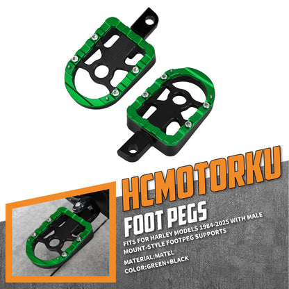PE017305 hcmotorku Passenger Footboards Green Footpegs For Harley road glide