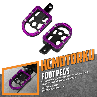 PE017306 hcmotorku Passenger Footboards Purple Footpegs for harley touring