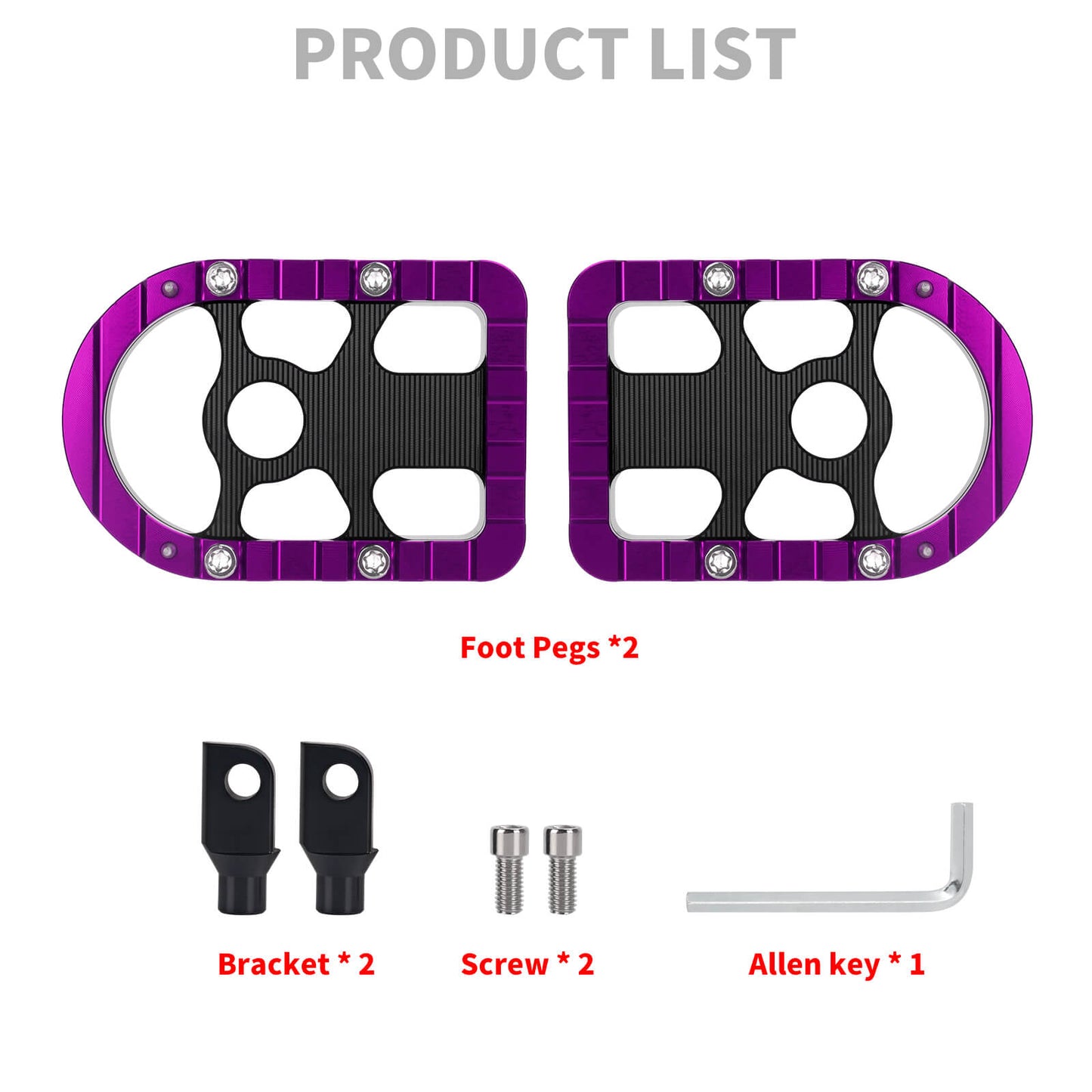 PE017306 hcmotorku Passenger Footboards Purple Footpegs for harley touring - product list