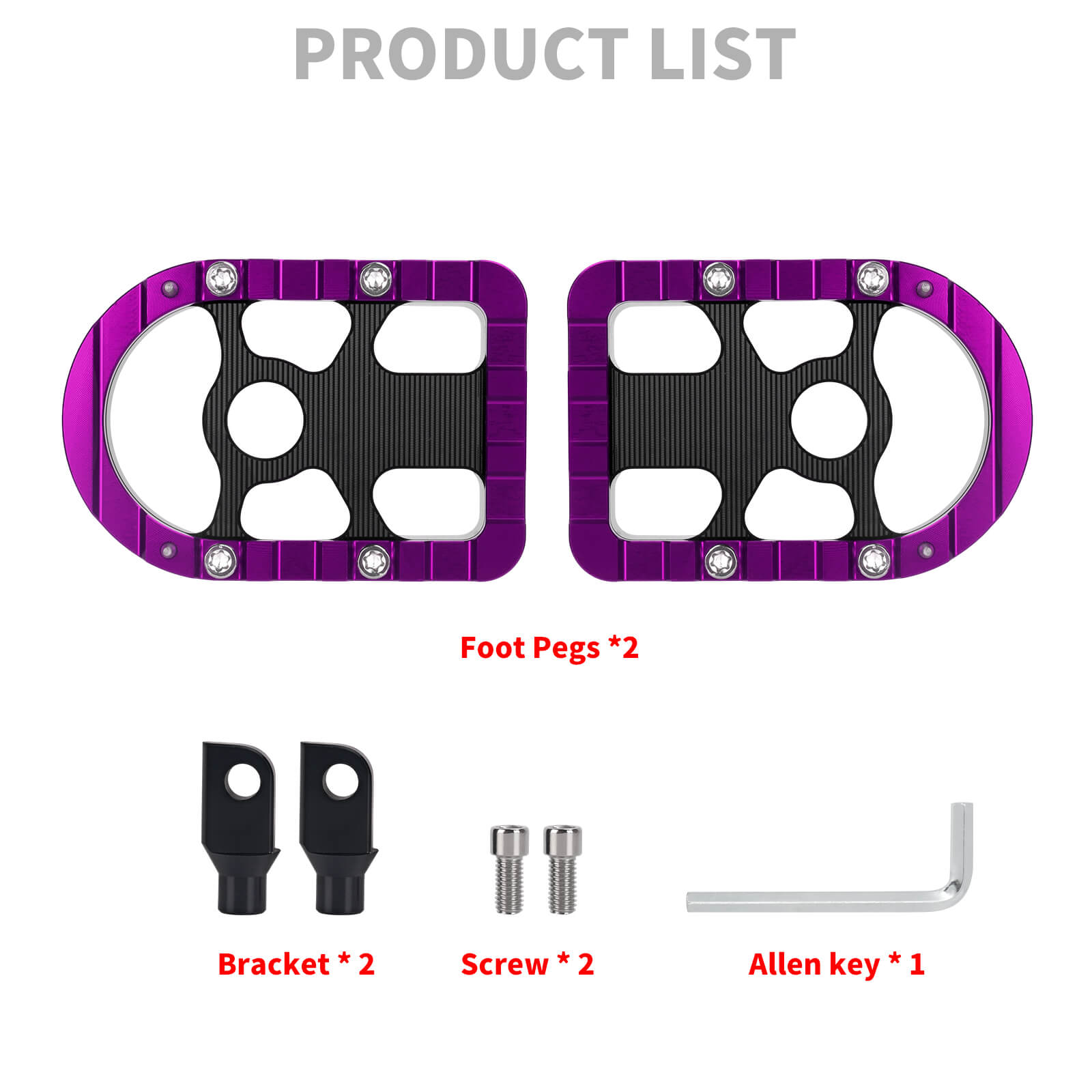 PE017306 hcmotorku Passenger Footboards Purple Footpegs for harley touring - product list