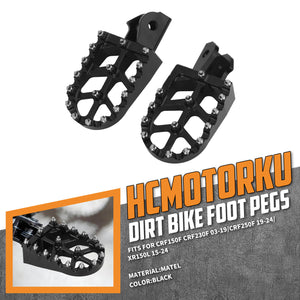 PE017401_HCmotorku_Black CNC MX Style Drit Bike Footpegs Footrests For Honda Surron Light Bee