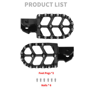 PE017401_HCmotorku_Black CNC MX Style Drit Bike Footpegs Footrests For Honda Surron Light Bee Product List