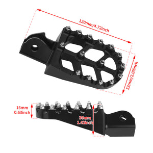 PE017401_HCmotorku_Black CNC MX Style Drit Bike Footpegs Footrests For Honda Surron Light Bee Size
