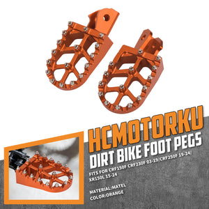PE017402_HCmotorku_Orange CNC MX Style Drit Bike Footpegs Footrests For Honda Surron Light Bee
