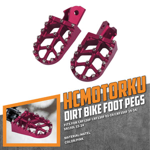 PE017403_HCmotorku_Fushia CNC MX Style Drit Bike Footpegs Footrests For Honda Surron Light Bee