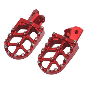 PE017404_HCmotorku_Red CNC MX Style Drit Bike Footpegs Footrests For Honda Surron Light Bee