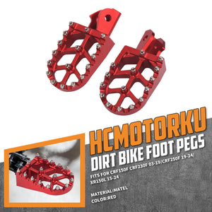 PE017404_HCmotorku_Red CNC MX Style Drit Bike Footpegs Footrests For Honda Surron Light Bee