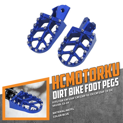 PE017406_HCmotorku_Blue CNC MX Style Drit Bike Footpegs Footrests For Honda Surron Light Bee