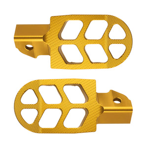 PE017408_HCmotorku_Gold CNC MX Style Drit Bike Footpegs Footrests For Honda Surron Light Bee