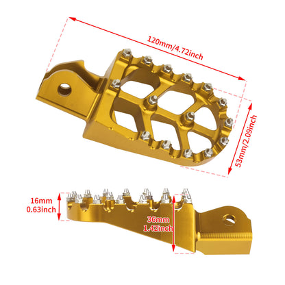 PE017408_HCmotorku_Gold CNC MX Style Drit Bike Footpegs Footrests For Honda Surron Light Bee Size