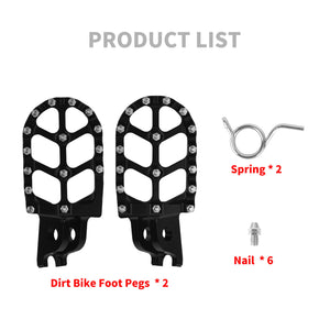 PE017501 HCmotorku Black Dirt Bike Footpegs Footrests Pedals for Honda CR125 CRF250L  Product List