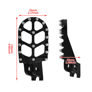 PE017501 HCmotorku Black Dirt Bike Footpegs Footrests Pedals for Honda CR125 CRF250L  Size