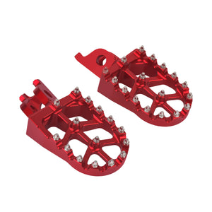 PE017502 HCmotorku Red Dirt Bike Footpegs Footrests Pedals for Honda CR125 CRF250L 