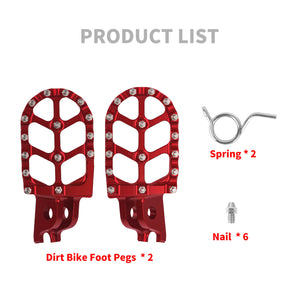PE017502 HCmotorku Red Dirt Bike Footpegs Footrests Pedals for Honda CR125 CRF250L  Product List