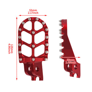 PE017502 HCmotorku Red Dirt Bike Footpegs Footrests Pedals for Honda CR125 CRF250L  Size