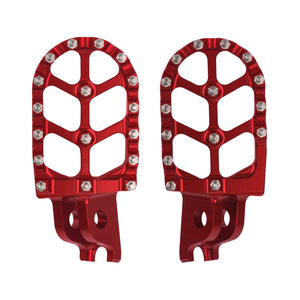 PE017502 HCmotorku Red Dirt Bike Footpegs Footrests Pedals for Honda CR125 CRF250L 