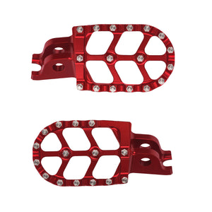 PE017502 HCmotorku Red Dirt Bike Footpegs Footrests Pedals for Honda CR125 CRF250L 