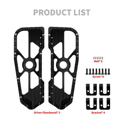 Driver Footboards Floorboards Black For Harley Touring Street Glide Road Glide | HCmotorku
