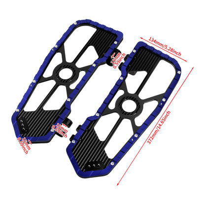 Driver Footboards Floorboards Blue For Harley Touring Street Glide Road Glide | HCmotorku