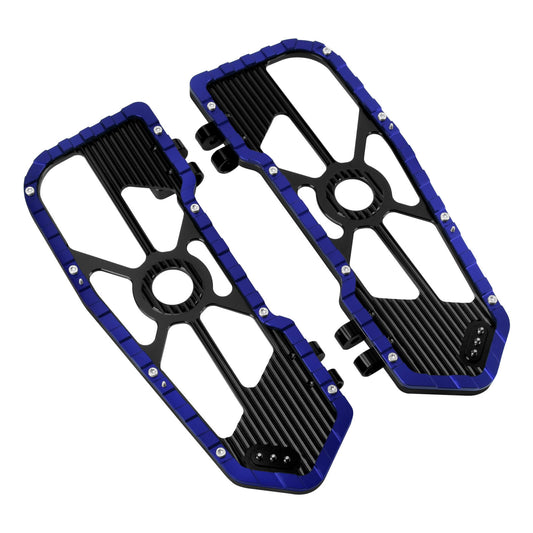 Driver Footboards Floorboards Blue For Harley Touring Street Glide Road Glide | HCmotorku