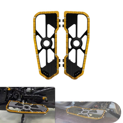 Driver Footboards Floorboards Yellow For Harley Touring Street Glide Road Glide | HCmotorku