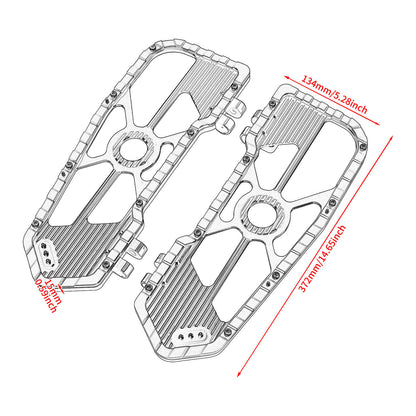 PE017605 hcmotorku Rider Footboards Floorboards For Harley touring street glide - size