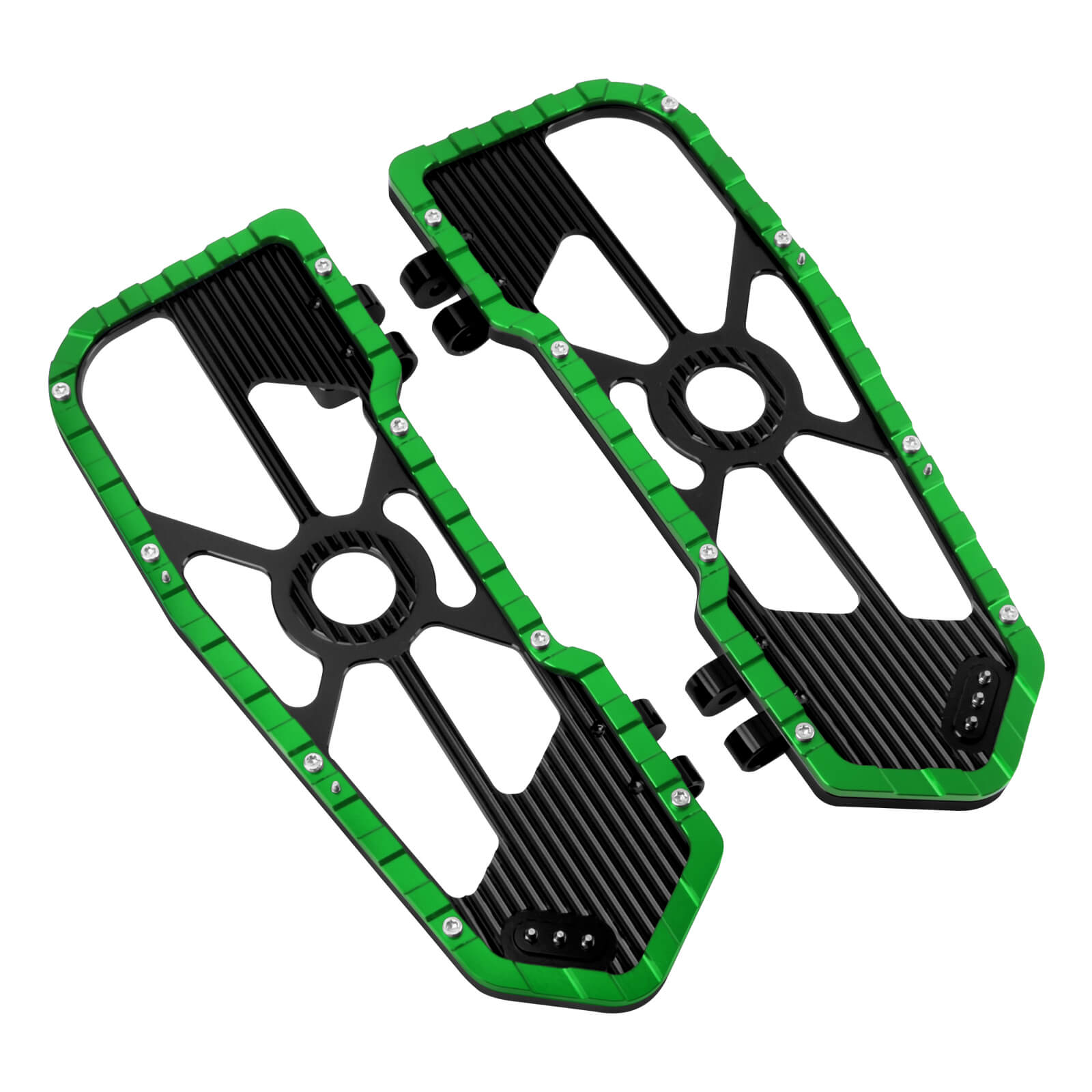 PE017605 hcmotorku Rider Footboards Green Floorboards For Harley