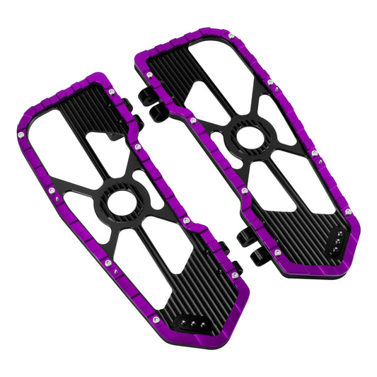 PE017606 hcmotorku Rider Footboards Purple Floorboards For Harley