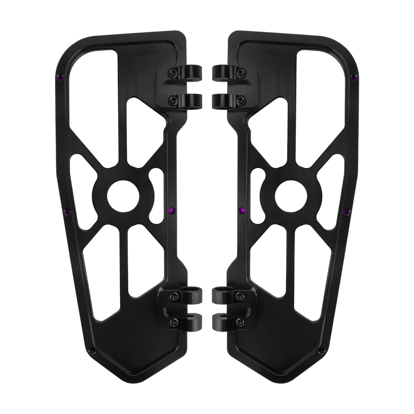 PE017606 hcmotorku Rider Footboards Purple Floorboards For Harley road glide - backside