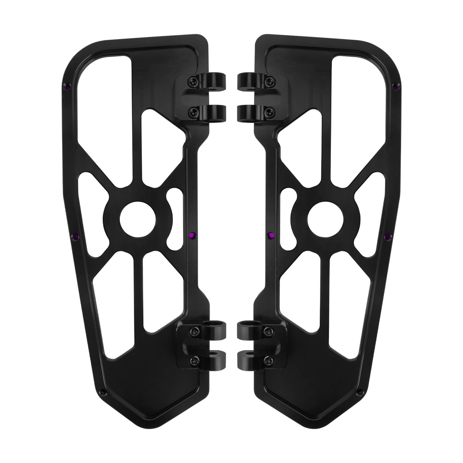 PE017606 hcmotorku Rider Footboards Purple Floorboards For Harley road glide - backside