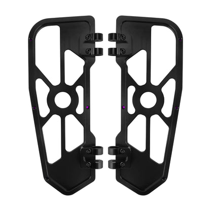 PE017606 hcmotorku Rider Footboards Purple Floorboards For Harley road glide - backside