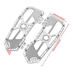 PE017606 hcmotorku Rider Footboards Purple Floorboards For Harley road glide - size