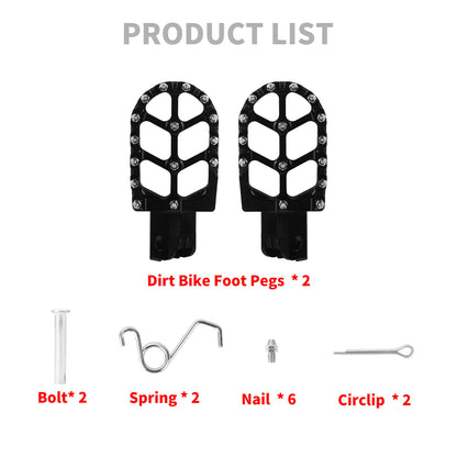 PE017701 HCmotorku Black Pit Bike Footpegs CNC Footpegs Footrests Black for Honda CRF50 CRF11 for Most Chinese Pit Bike Product List