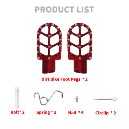 PE017702 HCmotorku Pit Bike Footpegs CNC Footpegs Footrests Red for Honda CRF50 CRF11 for Most Chinese Pit Bike Product List