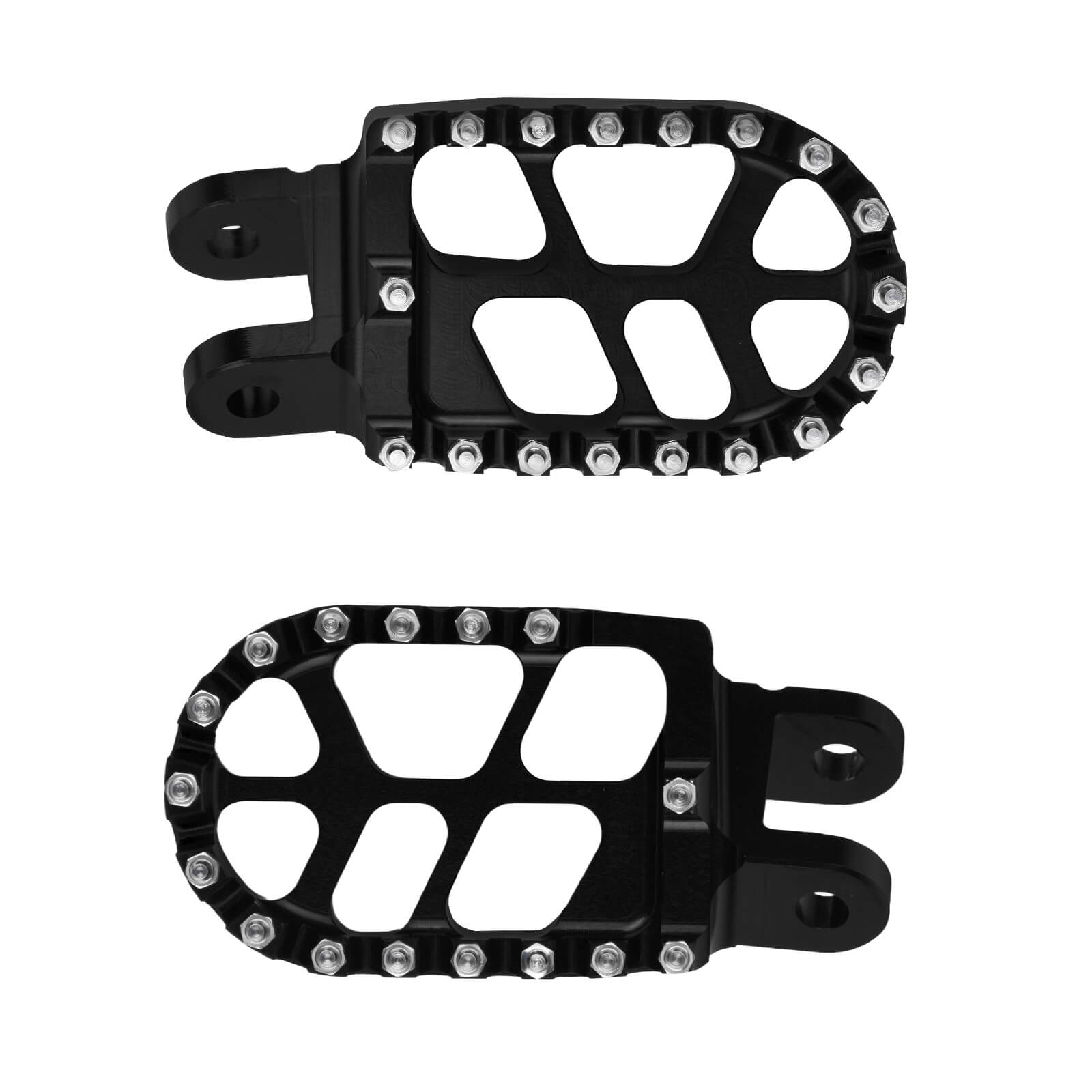 PE017801 HCmotorku Black Motorcycle Footpegs Footrests Pedals for Honda Kawasaki