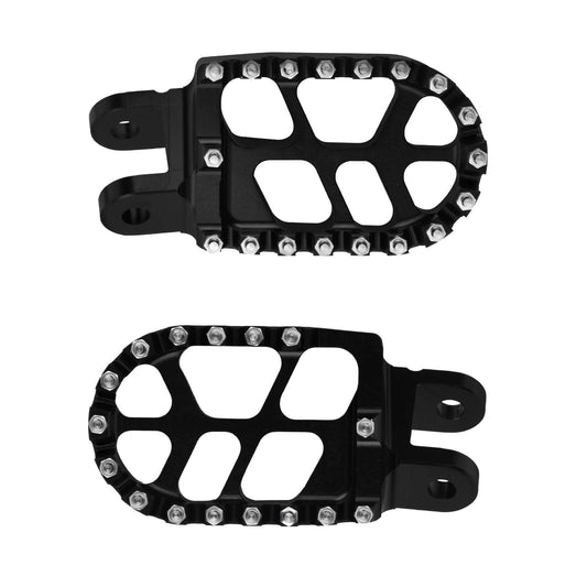 PE017801 HCmotorku Black Motorcycle Footpegs Footrests Pedals for Honda Kawasaki