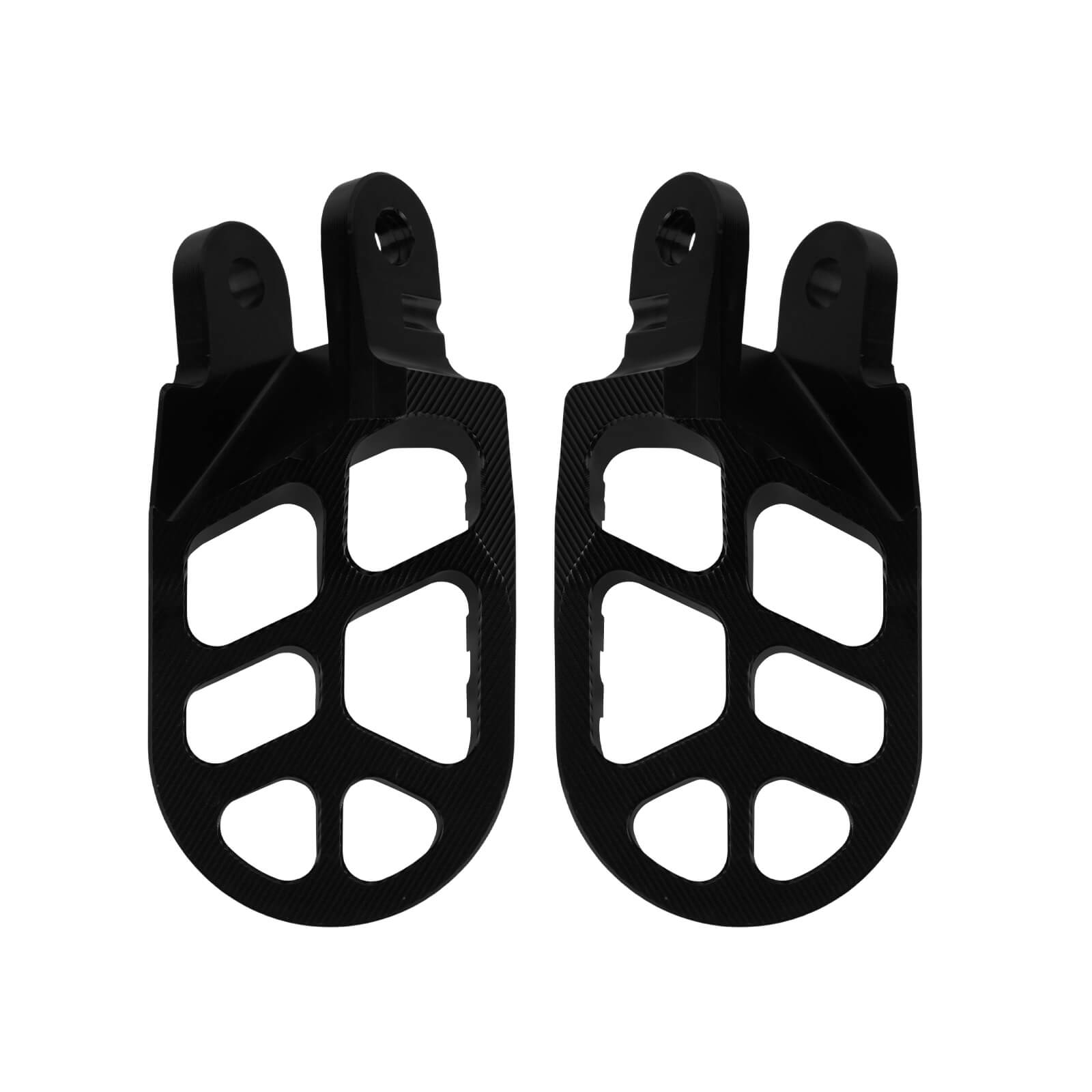 PE017801 HCmotorku Black Motorcycle Footpegs Footrests Pedals for Honda Kawasaki