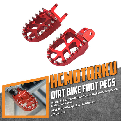PE017802 HCmotorku Red Motorcycle Footpegs Footrests Pedals for Honda Kawasaki