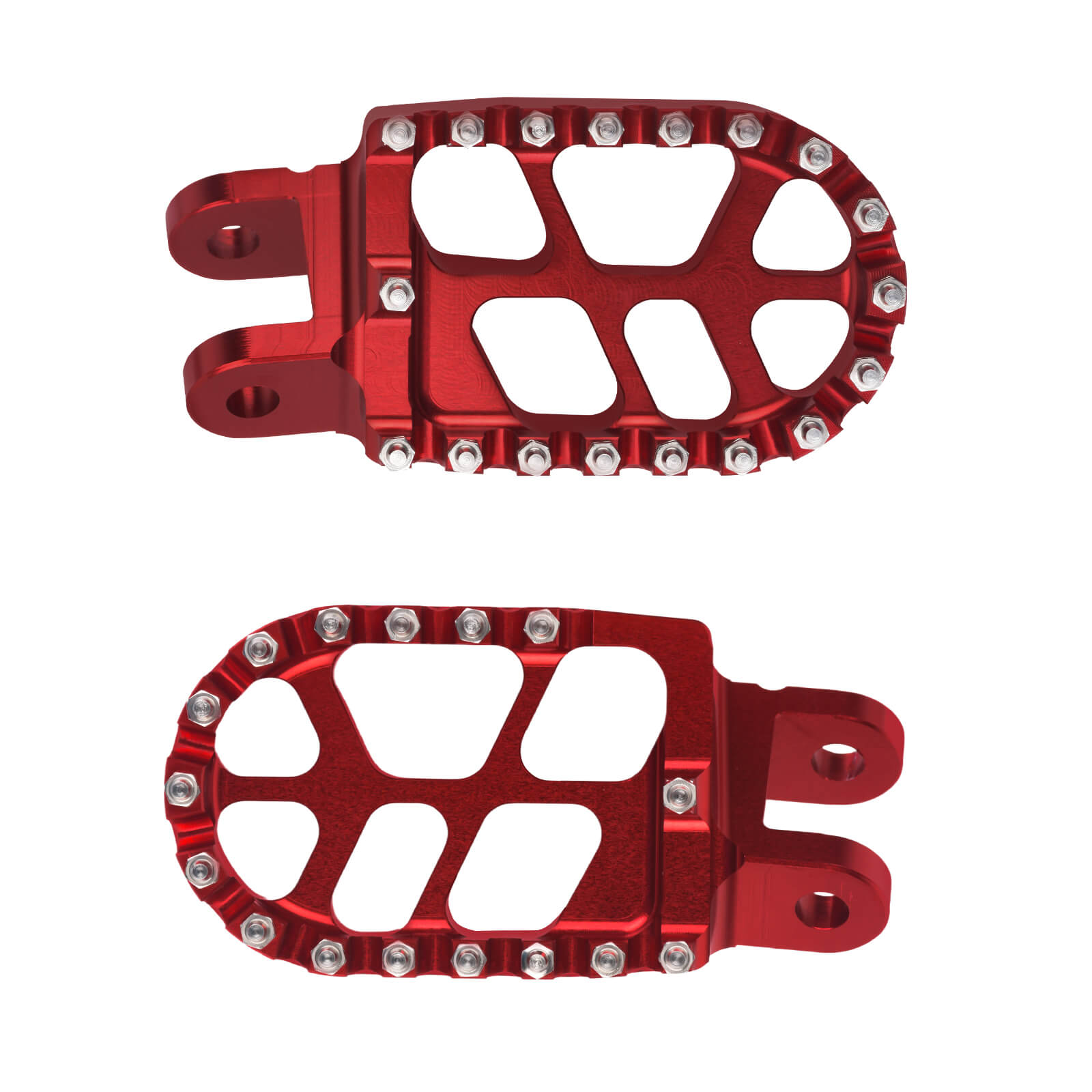 PE017802 HCmotorku Red Motorcycle Footpegs Footrests Pedals for Honda Kawasaki