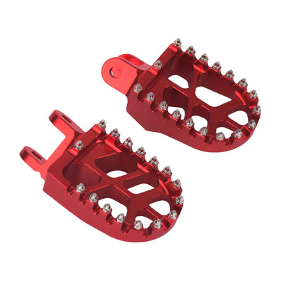 PE017802 HCmotorku Red Motorcycle Footpegs Footrests Pedals for Honda Kawasaki