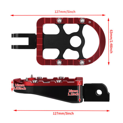 PE17902 HCmotorku Red Rider Footpegs Footboards for Harley Softail  ’18-up size