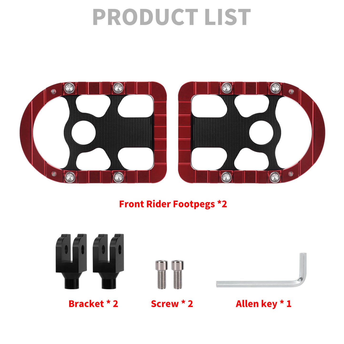 PE17902 HCmotorku Red Rider Footpegs Footboards for Harley Softail  ’18-up Product List