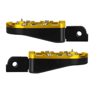 PE17904 HCmotorku Yellow Footpegs Footboards for Harley Softail detail
