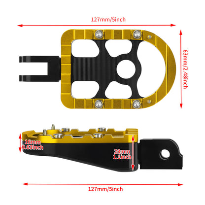 PE17904 HCmotorku Yellow Rider Footpegs Footboards for Harley Softail ’18-up  size