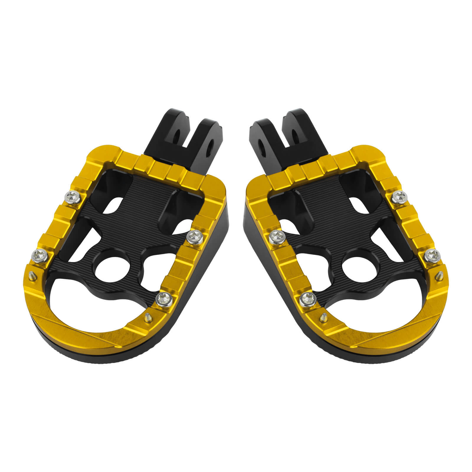 PE17904 HCmotorku Yellow Rider Footpegs Footboards for Harley Softail Breakout 